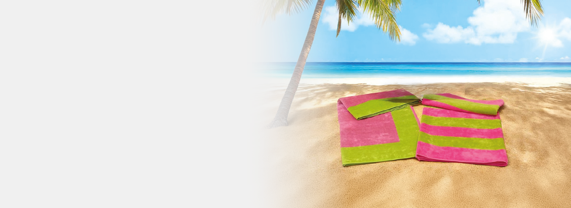Telo mare – fucsia/verde